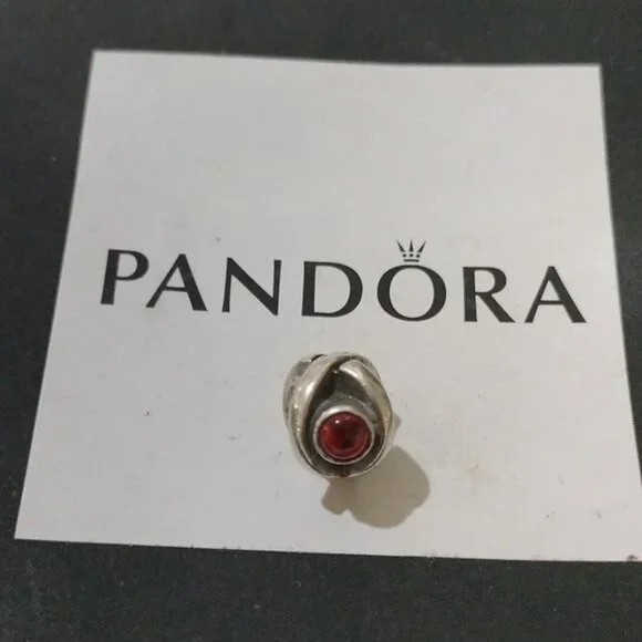 Pandora Retired Sterling Silver Garnet Eye Bead January Birthday - 790127GR - Picture 5 of 5